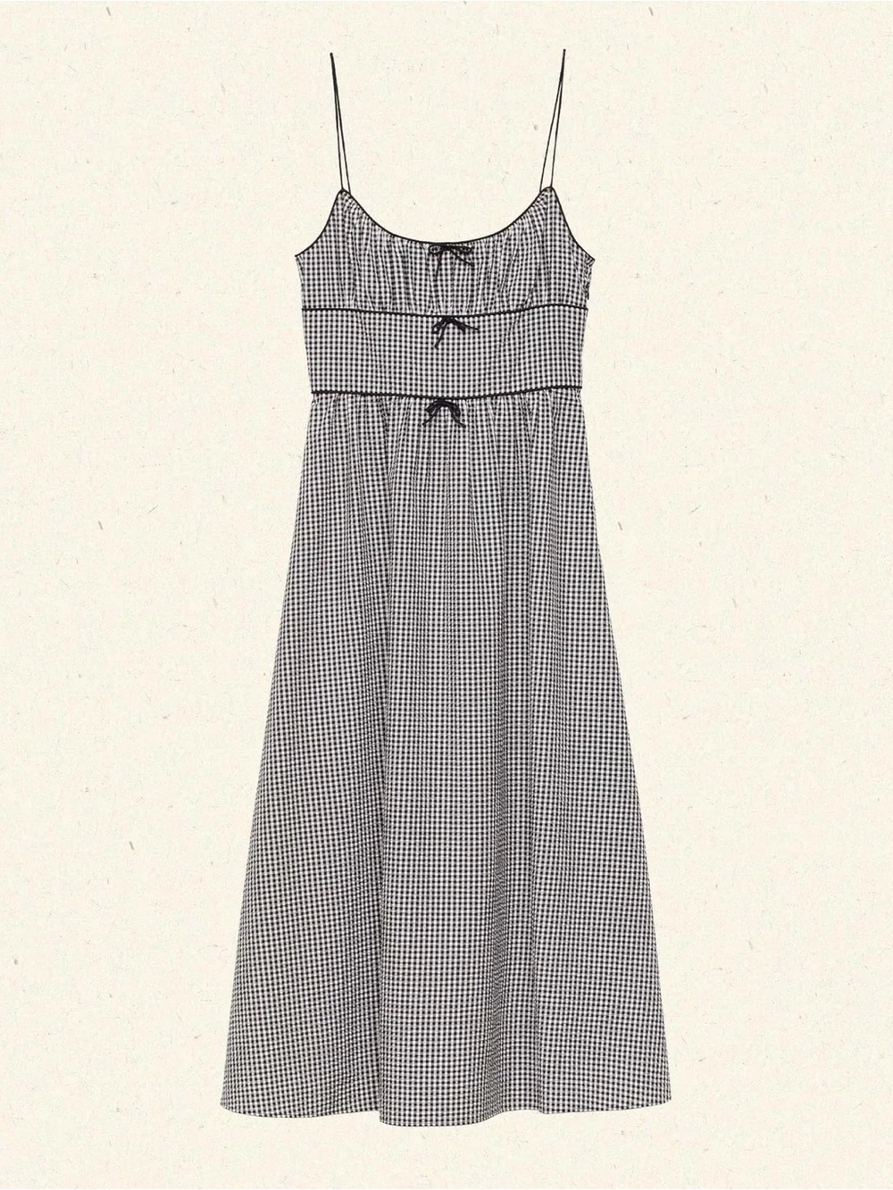NWT Doen Belline Tie Bow Gingham Dress Medium